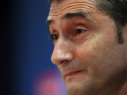 Valverde, durante la rueda de prensa de este martes.