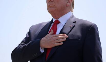 El presidente de EE UU, Donald Trump, el jueves en Virginia.