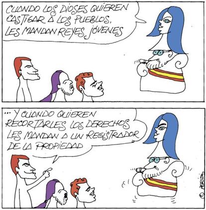 Viñeta de Peridis del 15 de abril.