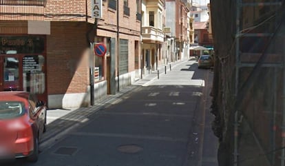 Calle del Pozo en Medina del Campo (Valladolid), donde ocurrió el suceso.