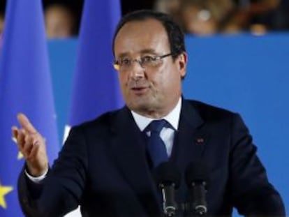 El presidente Fran&ccedil;ois Hollande, el d&iacute;a 7 en un acto en Niza. 