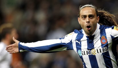 Sergio García celebra su gol, el cero a uno.