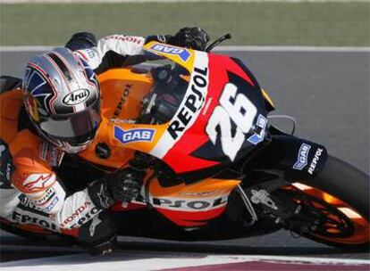 Pedrosa, durante el Gran Premio de Qatar