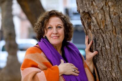 Adelaida Aranda, en la manifestación del 8-M en Alicante. 