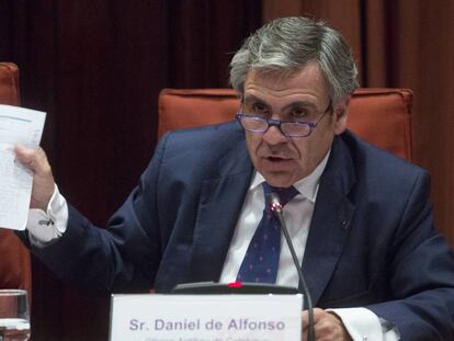 Daniel De Alfonso compareix en el Parlament/Parlament.