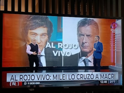 Un momento del programa en el que se habló de Milei y Macri.