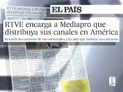 La información de EL PAÍS, reproducida en el Telediario de ayer.