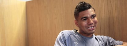 Casemiro, durante a entrevista.