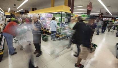 Interior de un supermercado Mercadona.