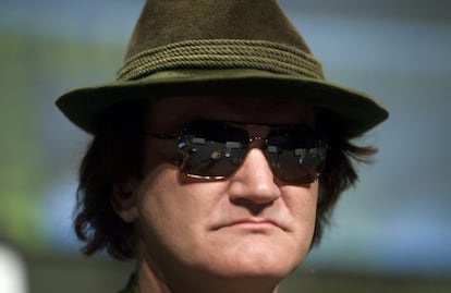 Quentin Tarantino, ayer en Los &Aacute;ngeles.