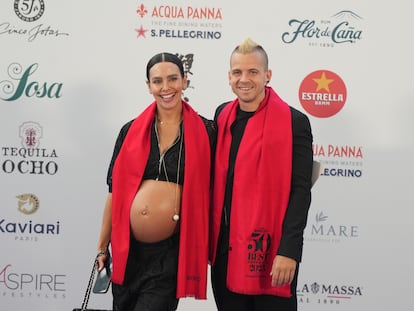 Cristina Pedroche y Dabiz Muñoz, en su último evento público antes de ser padres, el 20 de junio en la gala The World's 50 Best Restaurants, celebrada en Valencia.