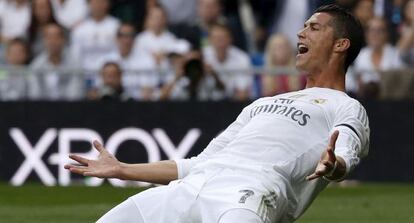 Ronaldo celebra el gol contra el Llevant.