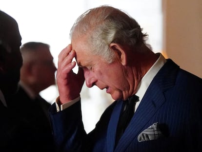 Carlos III, durante una recepción en Buckingham, el pasado domingo.