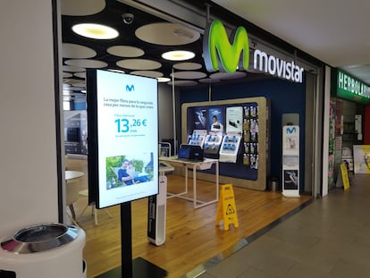 Tienda de Movistar, en una imagen de archivo.