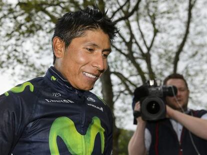 Nairo Quintana, tras un entrenamiento en Morges, Suiza.