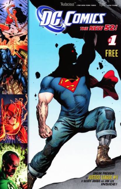 Portada del número 1 de Superman a raíz del primer relanzamiento del universo liderado por Didio: 'The New 52'.