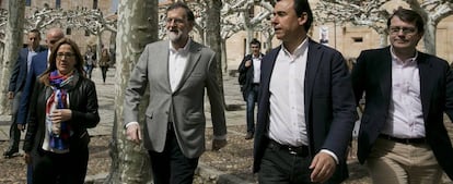 El presidente del Gobierno, Mariano Rajoy, este s&aacute;bado en Zamora.
 