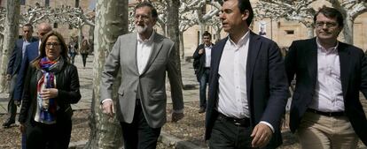 El presidente del Gobierno, Mariano Rajoy, este sábado en Zamora.