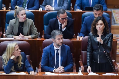 Isabel Díaz Ayuso en la Asamblea de Madrid