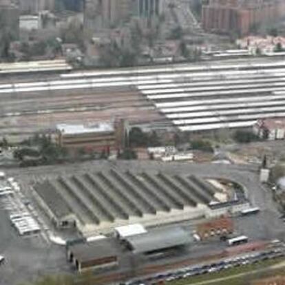 Vista aérea de la actual estación de Chamartín