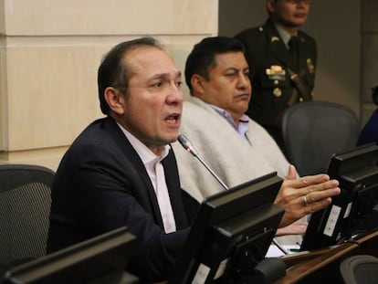 El senador Antonio Sanguino en el Congreso de Colombia.