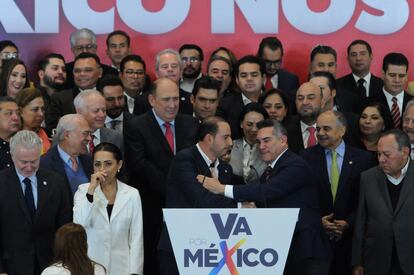 Integrantes de la alianza Va por México