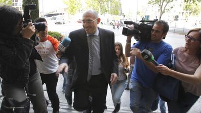 El juez Elpidio Jos&eacute; Silva en los juzgados de la plaza de Castilla