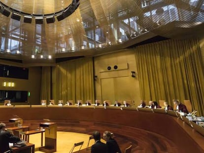 Vista en la Gran Sala de Tribunal de Justicia de la UE, en una imagen de archivo.