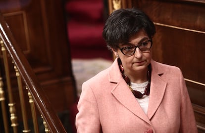 La ministra de Asuntos Exteriores, UE y Cooperación, Arancha González Laya, durante una sesión plenaria celebrada en el Congreso de los Diputados, en Madrid, (España), el pasado 28 de enero.