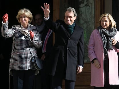 Irene Rigau, Artur Mas i Joana Ortega abans del judici.