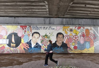Mural en memoria de los estudiantes del Tec de Monterrey, Javier Arredondo y Jorge Mercado.