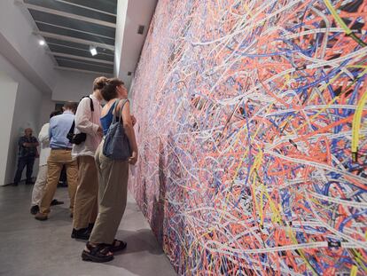Vista de la exposición 'Turbulencias', de Daniel Canogar, en Max Estrella.