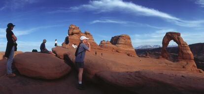 Delicate Arch, en el parque nacional de Arches, en Utah (EE UU). 