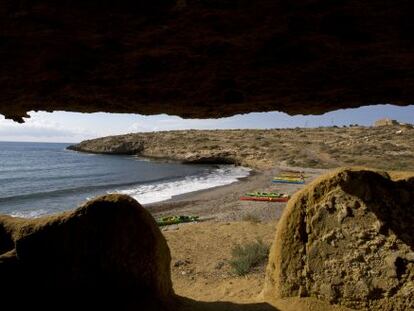 Cala Blanca beach in the Marina de Cope reserve.