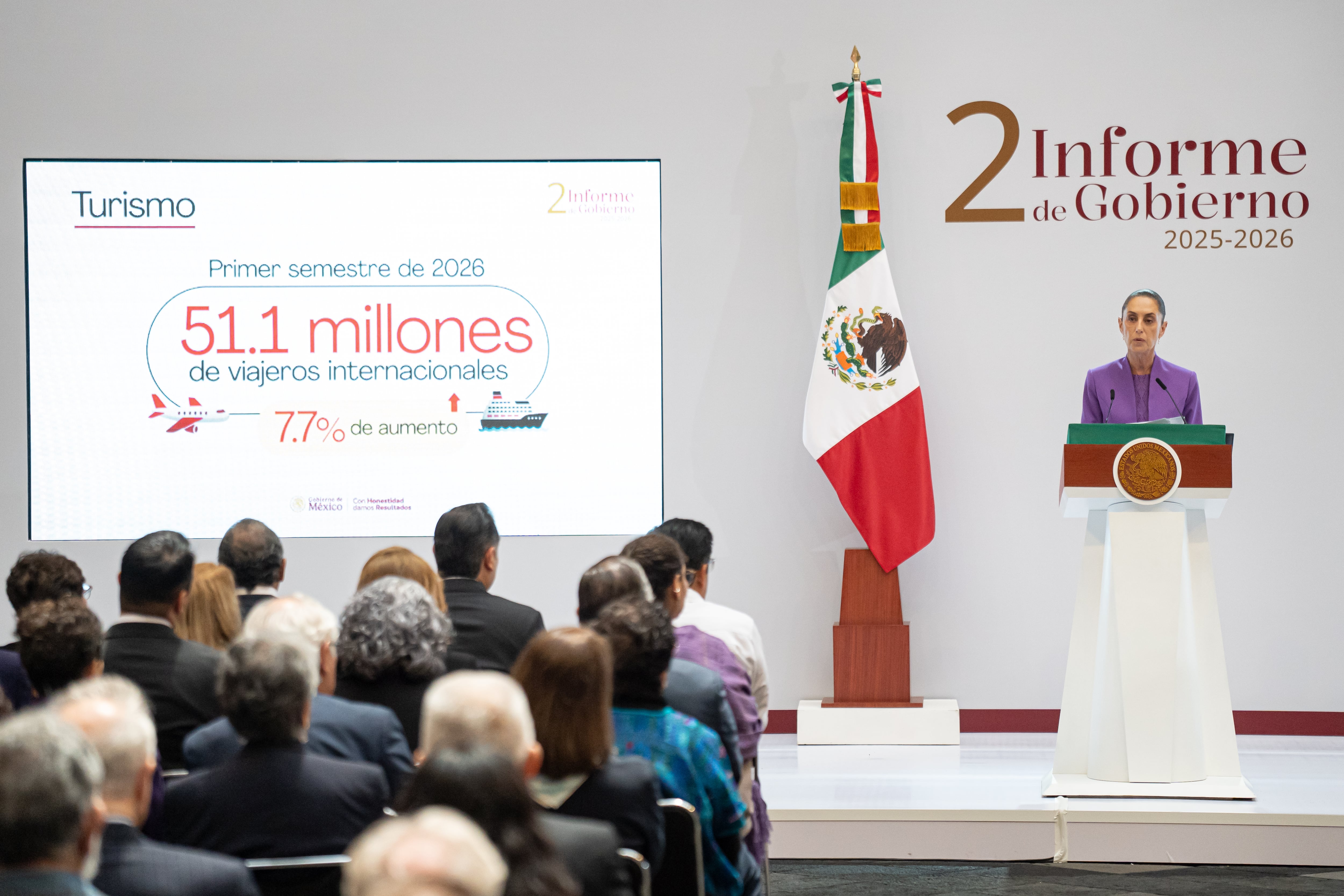 Segundo informe de Gobierno encabezado por Claudia Sheinbaum.