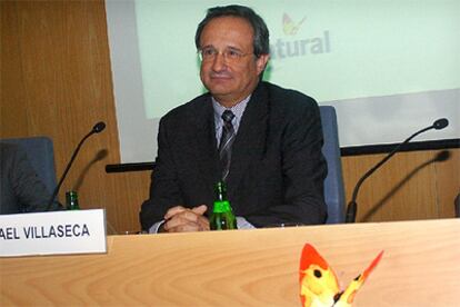 El consejero delegado de Gas Natural, Rafael Villaseca, durante la presentación de resultados.