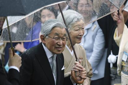 Los emperadores Akihito y Michiko, el pasado día 9.