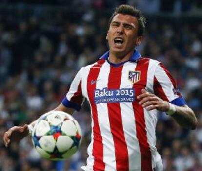 El delantero croata del Atlético Mario Mandzukic.