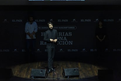 El periodista Julio Núñez durante su intervención en 'Historias de una redacción'. 