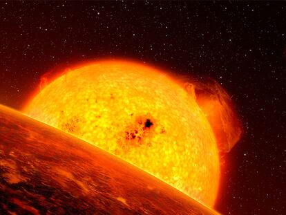 Exoplanet burning