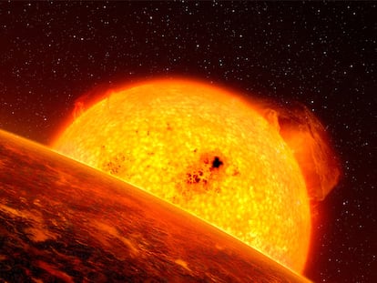 Exoplanet burning