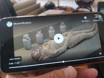Imagen de la visita virtual al Museo Egipcio de Barcelona.