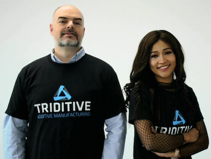 José Camero, director comercial, y Mariel Díaz, fundadora de Triditive.