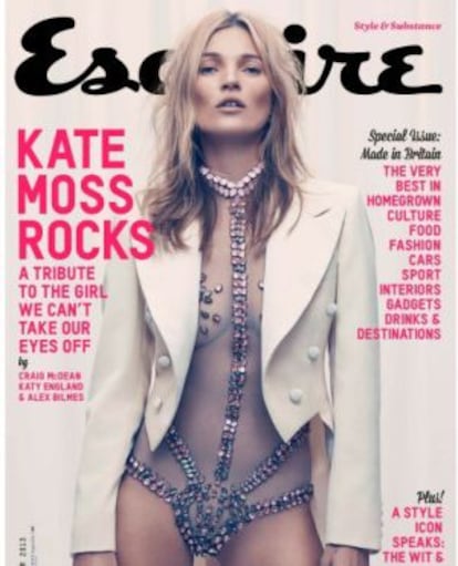 Kate Moss en la portada de la revista Esquire.