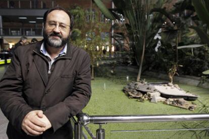 Naturalist Luis Miguel Domínguez, pictured by one of Atocha station's turtle pools.