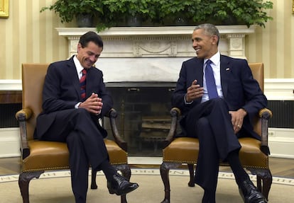 El presidente Barack Obama con el presidente mexicano Enrique Pe&ntilde;a Nieto