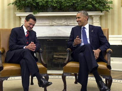 El presidente Barack Obama con el presidente mexicano Enrique Pe&ntilde;a Nieto