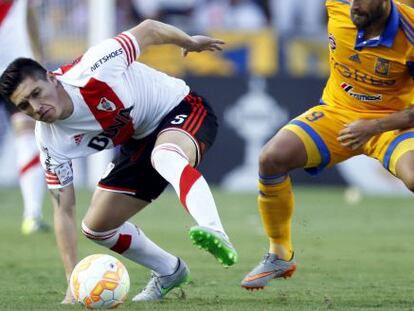 Kranevitter, en la final de la Copa Libertadores con River. 