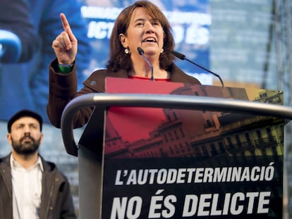 La presidenta de la Asamblea Nacional Catalana (ANC), Elisenda Paluzie, en un acto político.