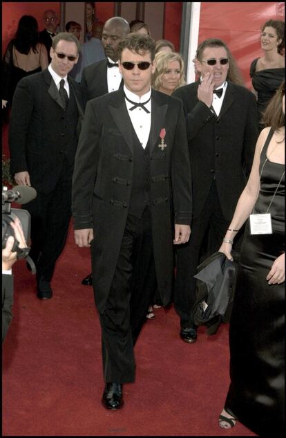 El actor Russell Crowe, en la gala de 2001.